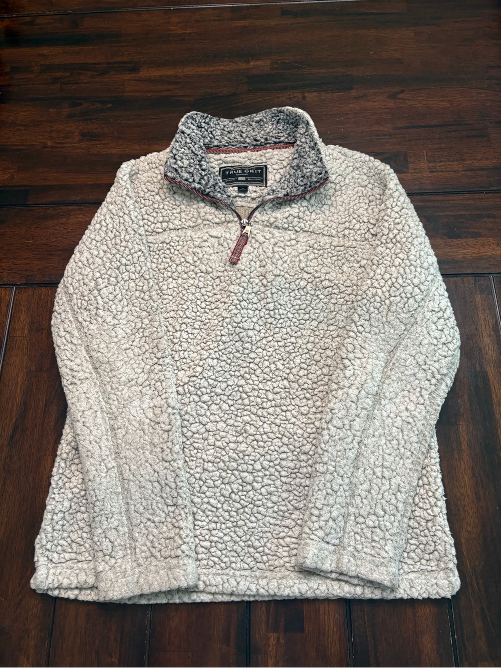 True Grit Men's Sherpa 1/4 Zip Fluffy Pullover Fleece Sweater Jacket, Men’s M